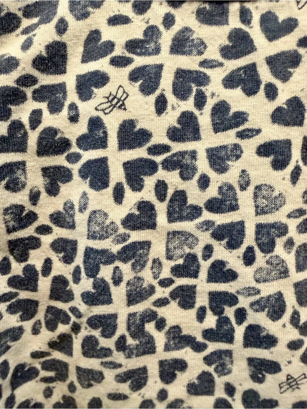 Burt’s Bees Baby Blue Bee Heart Pattern Smock Romper 24 months